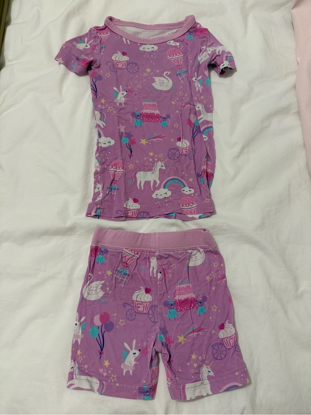 Little Sleepies Purple Unicorn & Cupcake Short Pajama Set